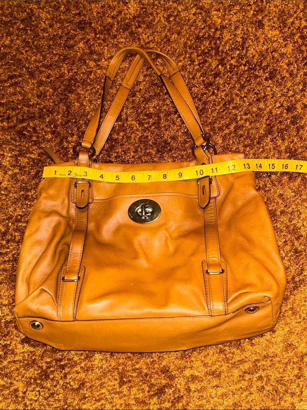 Coach Leather Shoulder Bag in Caramel